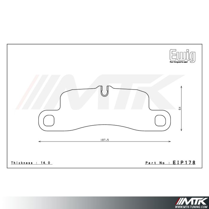 Plaquettes Endless N39S EIP178 pour PORSCHE Cayman (718)